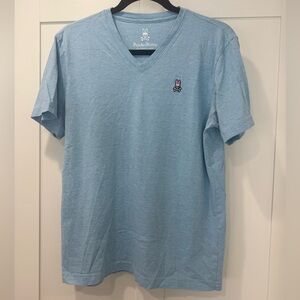 Psycho Bunny Classic Blue V-Neck Tee